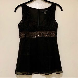 Kenneth Cole Shimmery Black Tank Top